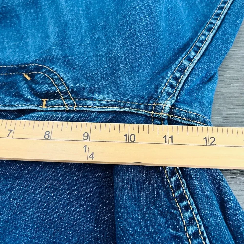 Levi's 511 Jeans Men's Size 38x30 Blue Altered Cut Raw Hem Measures 38x26